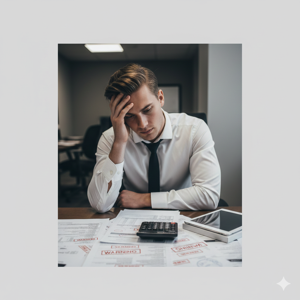 Stack of paper audit forms next to digital tablet showing audit app