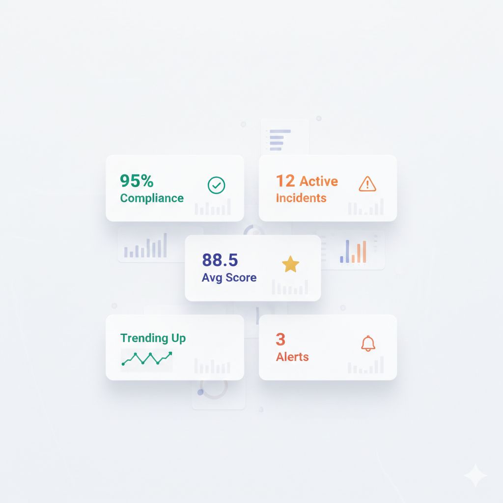Operations director reviewing multi-property audit dashboard on screen