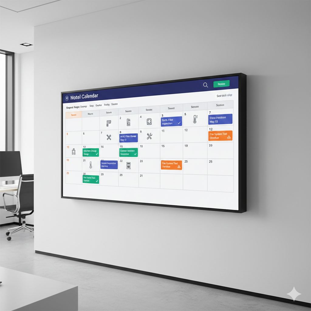 Preventive maintenance scheduling system for hotel audit readiness